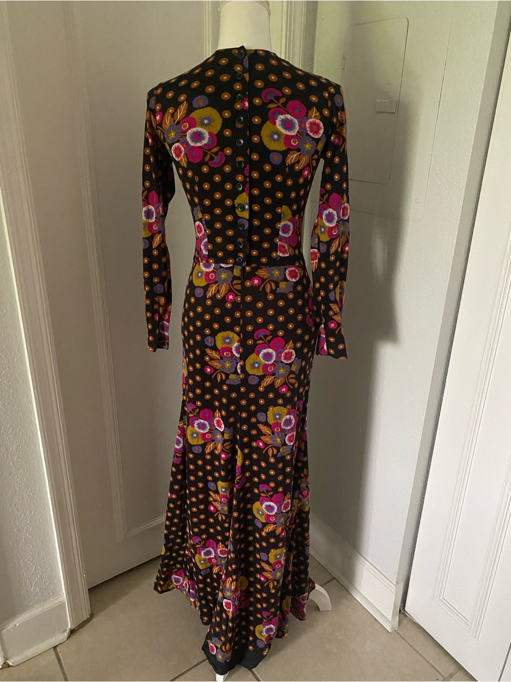 Vintage Fall 1970s Sweater Dress - Picture 3 of 4